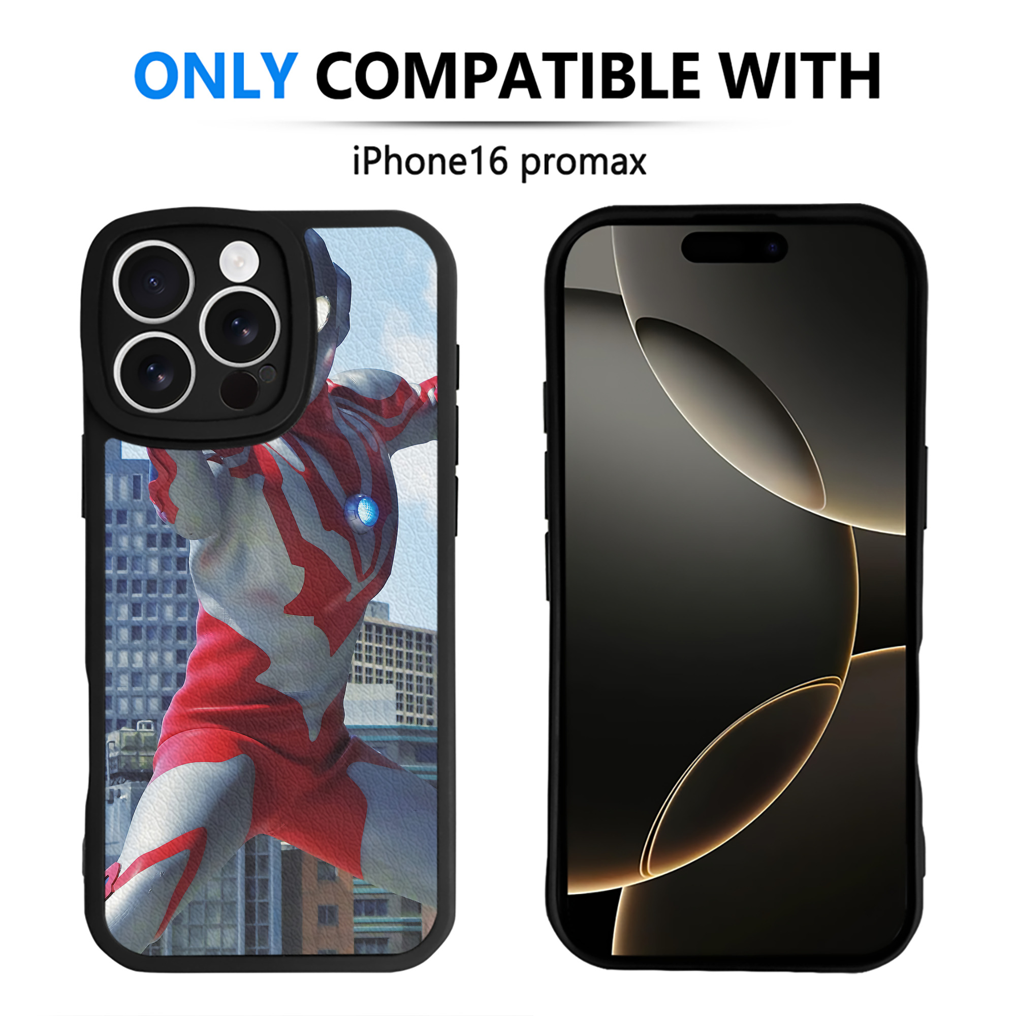 （画像用） ウルトラマン Ultraman 【iPhone 16シリーズ対応】シリコンスマホケース（レザー調） 材質：シリコン